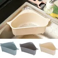 Alternative view of Sink Basket Triangular Multifunctional Drain Shelf Sink Storage Rack