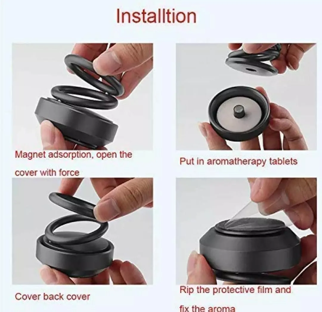 Solar Car Perfume Air Freshener - Plastic - Image 4