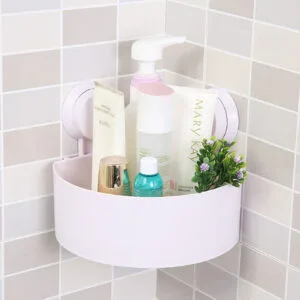Alternative view of Triangle Bath and Kitchen Corner Storage Shelf with Suction Cup 1 Piece