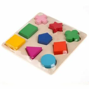 Alternative view of Wooden Geometric Shapes Sorting Math Montessori Puzzle Preschool Learning Educational Game Baby Toddler Toys for Children