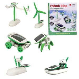 DIY - 6 in 1 Solar Robot Kit - White & Green