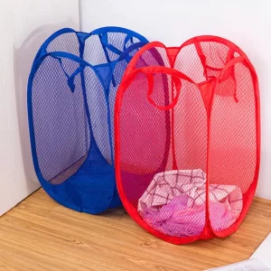 Foldable Mesh Laundry Basket - Laundry Storage Bag