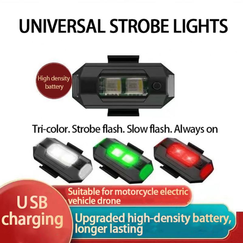 Pack of 2 Universal Rechargeable Flashing Lights - Metrocity.pk