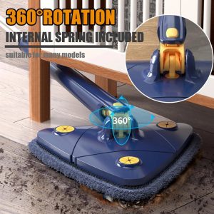 Revolutionize Your Cleaning Routine with Telescopic Triangular Mop 360° Rotatable