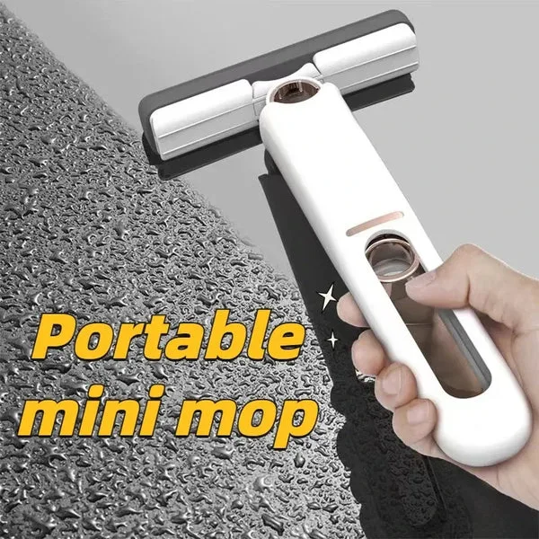 Presenting Mini Squeeze Mop Portable Powerful Absorbent Sponge Mop, Perfect for Cleaning Kitchen, Bathroom, Living Room, Desktop and Car Glass Cleaning, Lightweight