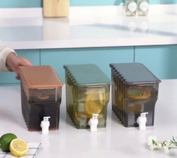 Cold Water Jug With Tap Water Beverage Drink Dispenser Fruit Teapot Tank Refrigerator Juice Kettle Cold Water Jug For Lemonade