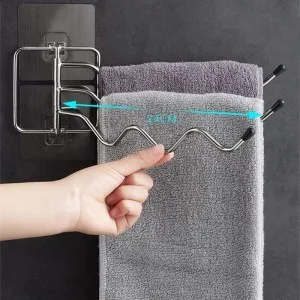 Alternative view of 180 Degree Rotating Anti-rust Bathroom Wall Hook Towel Rail