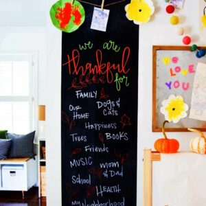 DIY Large Chalkboard Sticker Paper – Black Board Wall Adhesive Contact Paper Roll – 1.3x3Feet – Black