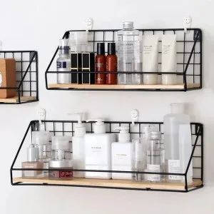 Alternative view of Checks and Boxes Wall Shelf