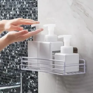 Alternative view of Self-Adhesive Metal Center Rack For Bathroom & Kitchen