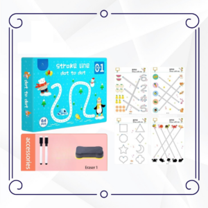 Reusable Educational Tracing Work Book For Kids 64 Pages