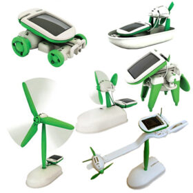 DIY – 6 in 1 Solar Robot Kit – White & Green