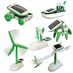 DIY – 6 in 1 Solar Robot Kit – White & Green