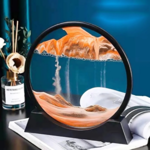 Moving Sand Art Picture Round Glass 3D Deep Sea Sandscape In Motion