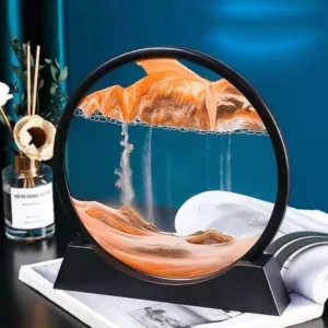Moving Sand Art Picture Round Glass 3D Deep Sea Sandscape In Motion