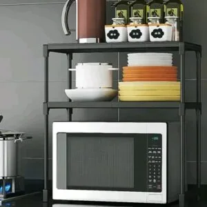 2-Layer Microwave Oven Stand Spice Rack