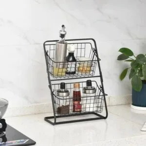 Alternative view of 2-Tier Iron Storage Basket