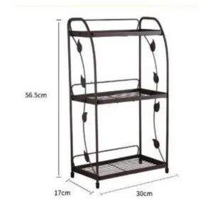 Alternative view of 3 Layer Kitchen Iron Bronze Shelf