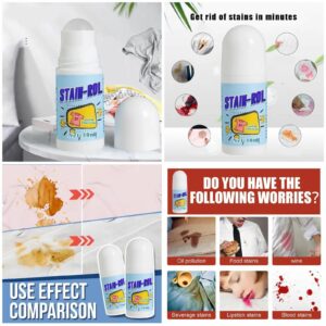 50ML Clothes Stain Removal Roller Ball Oil Stain Cleaning Portable Cleaning Products Detergent