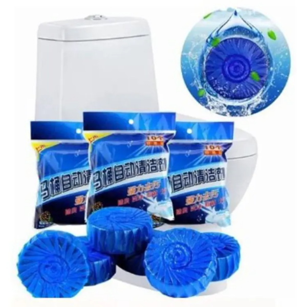 Pack of 10 automatic toilet bowl cleaner tablets
