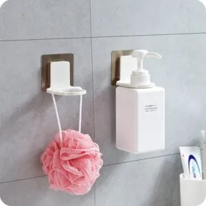 3Pcs Multifunctional Bottle Hanging Wall Soap Shower Gel Bottle Holder, Shampoo Holder Hook, Hand Soap Detergent Shelf Bathroom Kitchen Accessories