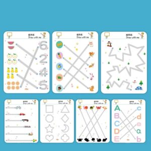 Reusable Educational Tracing Work Book For Kids 64 Pages