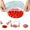Set of 100 Disposable Plastic Stretchable Bowl Covers