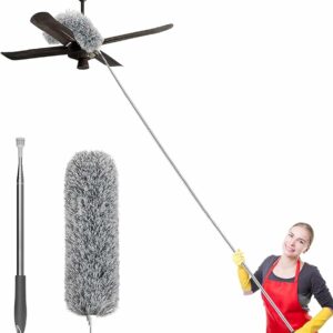 Multiple Cleaning Duster Foldable Adjustable Large Stick Steel Rod