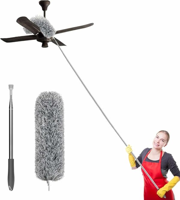 Multiple Cleaning Duster Foldable Adjustable Large Stick Steel Rod