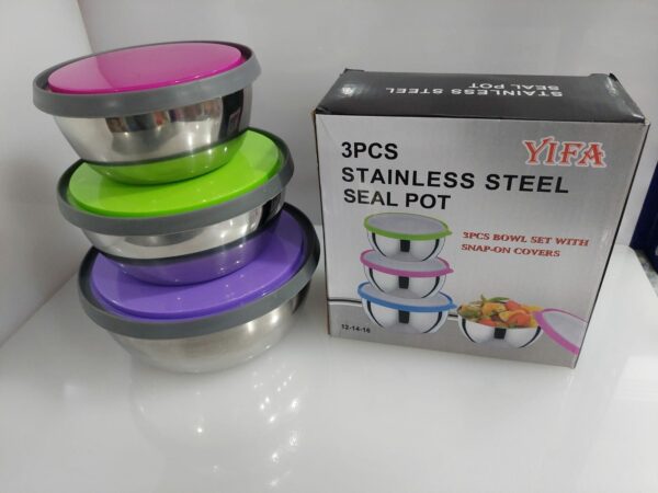 Stainless Steel Seal Pot 3Pcs