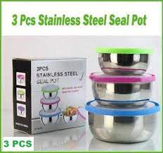 Stainless Steel Seal Pot 3Pcs