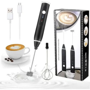 Electric coffee beater for mixing coffee and preparing frothy beverages