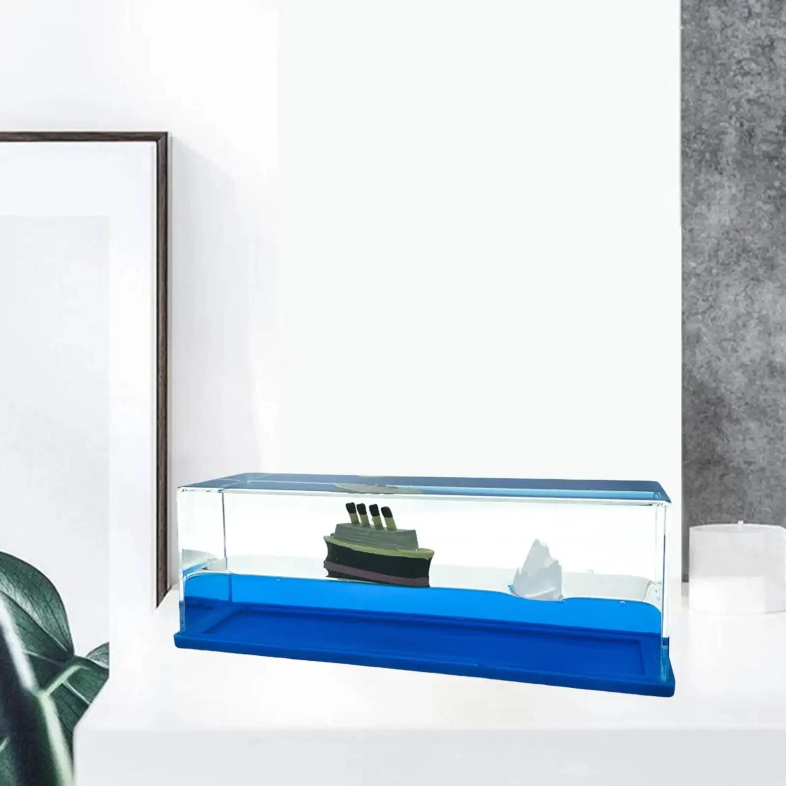 Titanic Cruise Iceberg Fluid Liquid Wave Toys Floating Toy Sculpture Stress Management Calm Relaxing Home Desk Decor - Image 2