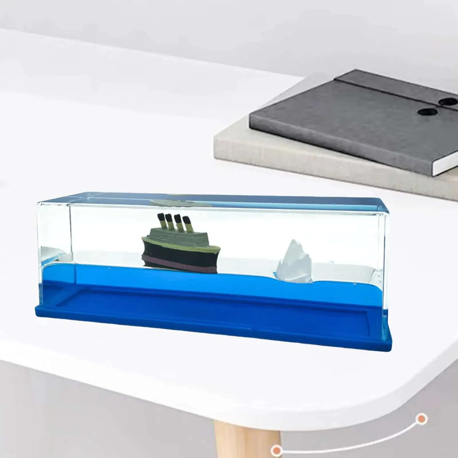 Titanic Cruise Iceberg Fluid Liquid Wave Toys Floating Toy Sculpture Stress Management Calm Relaxing Home Desk Decor - Image 3