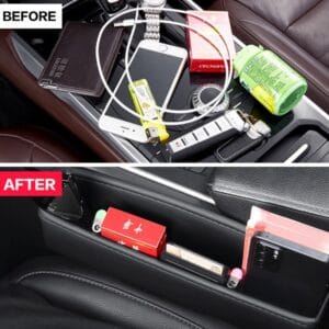 PU Leather Car Seat Gap Storage Box