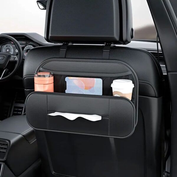 Multifunctional Car Backseat Organizer PU Leather