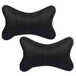 Premium Quality Neckrest Necksupporters Pillow Black Set of 2 Pcs
