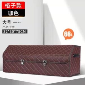 Portable Car Trunk Organizer Box Large Capacity Multiuse Tools Storage Bag Stowing Tidying Leather Folding