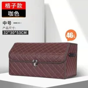 Portable Car Trunk Organizer Box Large Capacity Multiuse Tools Storage Bag Stowing Tidying Leather Folding
