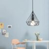 SPARKLING DIAMOND DROP PENDANT LAMP WITH VINTAGE EDISON BULB