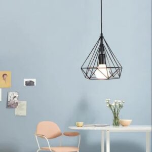 SPARKLING DIAMOND DROP PENDANT LAMP WITH VINTAGE EDISON BULB
