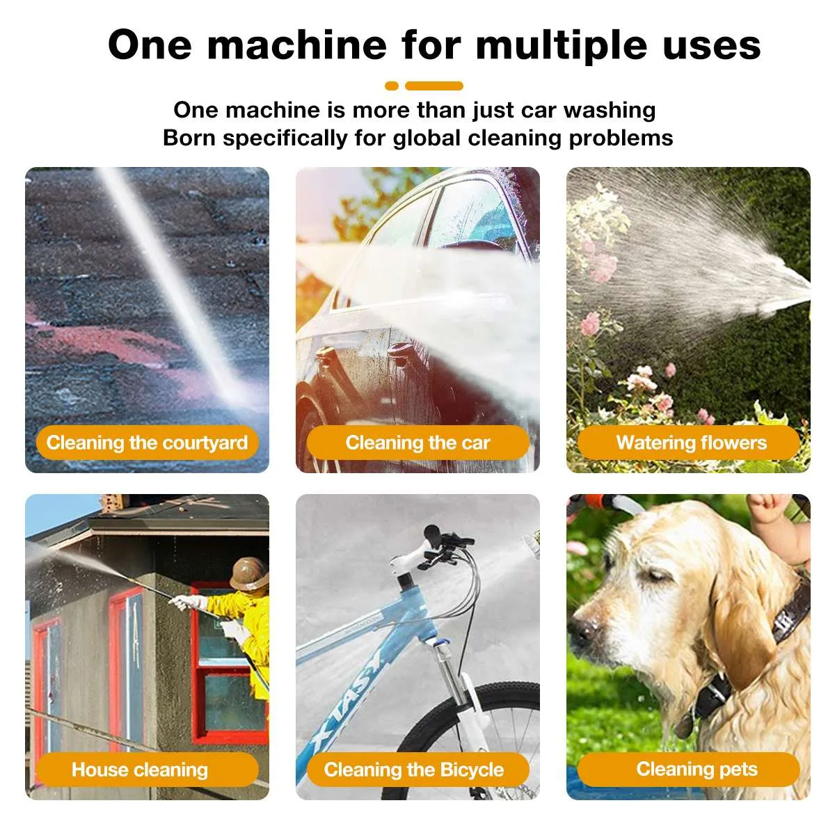 Wireless High Pressure Car Washer Gun Double Battery | 21V Cordless Portable Car Washer Gun  Suitable for Washing Cars, Watering Flowers, Cleaning Floors, solar panels etc - Image 4