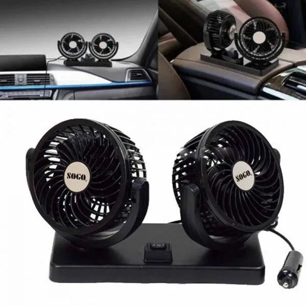 SOGO Dashboard 360 Degree Dual Head Portable Cooling Fan