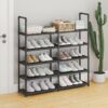 1Pc Simple Style Iron Plastic Storage Rack, Multilayer Home Space Saving Shoe Organizer Stand Holder
