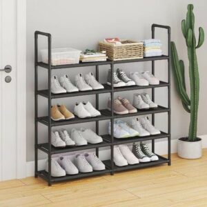 1Pc Simple Style Iron Plastic Storage Rack, Multilayer Home Space Saving Shoe Organizer Stand Holder