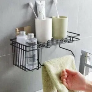 Alternative view of Wall Mounted Self Adhesive Convenient Bathroom Wall Caddy