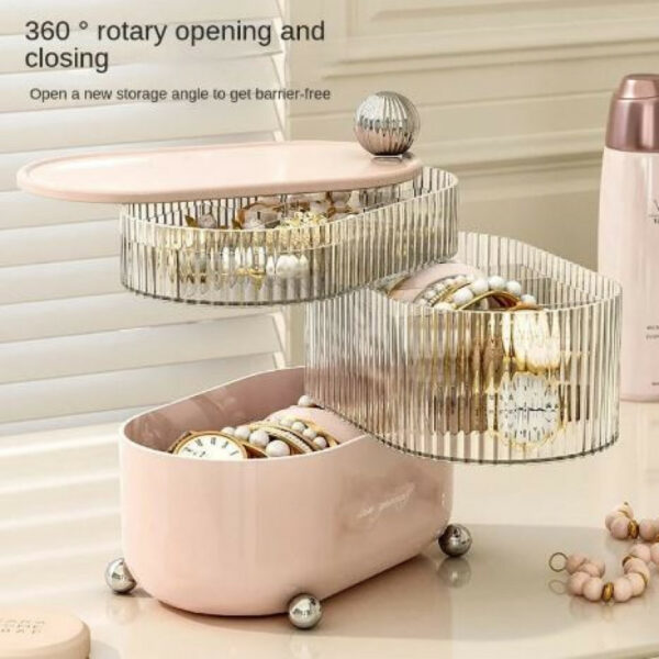 Multi Layer Rotating Desktop Cosmetic Organizer