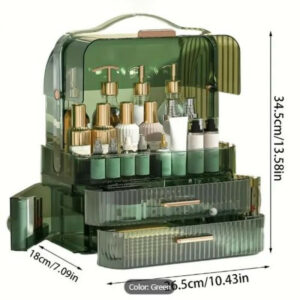 Portable Multi Layer Desk Makeup Organizer with Drawer Large Cosmetic Organizer