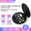 Five in one multifunctional universal charging cable storage box, mobile phone holder data cable set