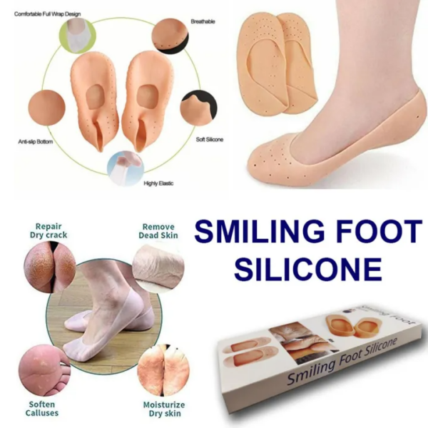 Silicone Gel Moisturizing Sock Prevent Foot Heel Crack Shoes